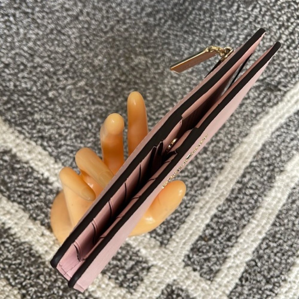 Kate Spade Madison Large Slim Bifold Wallet Conch Pink NWT - Picture 12 of 16